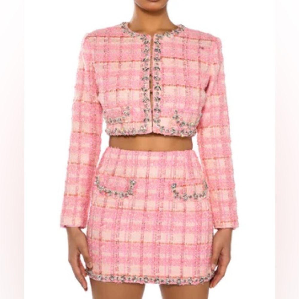 Pink Tweed Women's Set